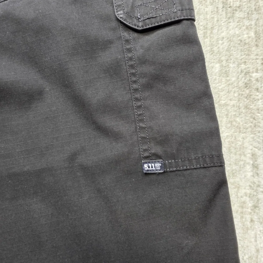 5.11 Tactical Mens 38x32 Black Ripstop Cargo Pants Elastic Waist Utility FBI